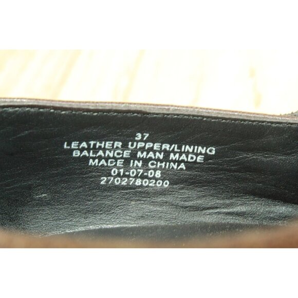 Dansko Tara Brown Leather Adjustable Mary Jane Heel Pump Shoes Size 37 US 7 - Picture 8 of 9